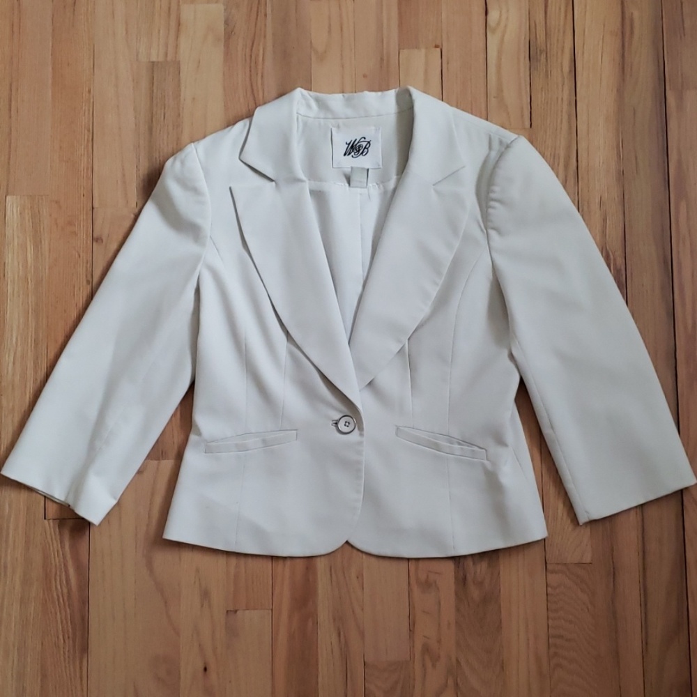 White House Black Market Cream Blazer